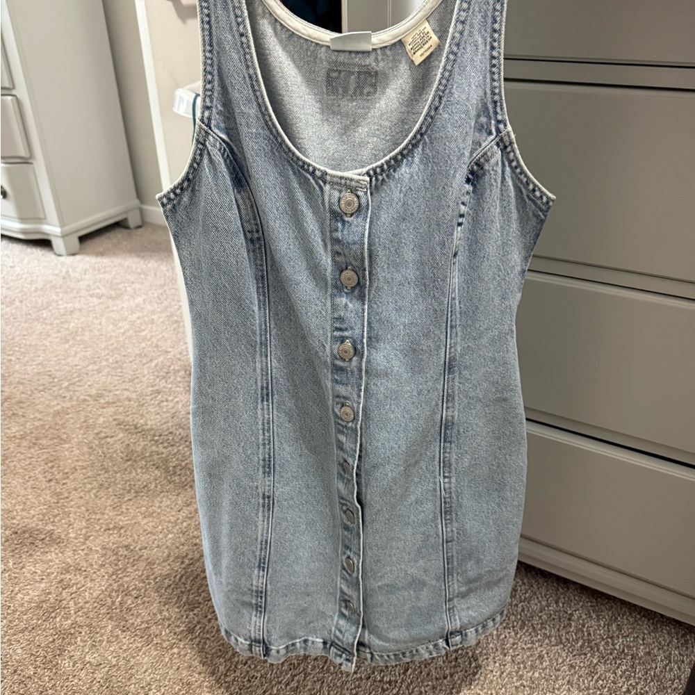 Levi's Light Blue Denim Button-Down Dress